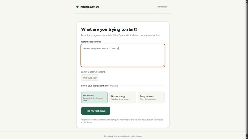 MicroSpark AI – screenshot 1