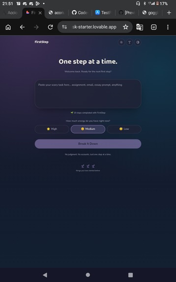 FIRST STEP  – screenshot 1