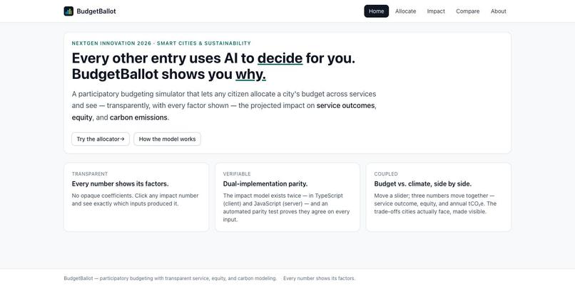 BudgetBallot – screenshot 2
