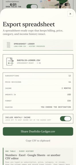Duefolio – screenshot 5