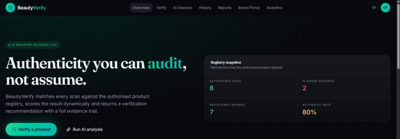 BeautyVerify – screenshot 1