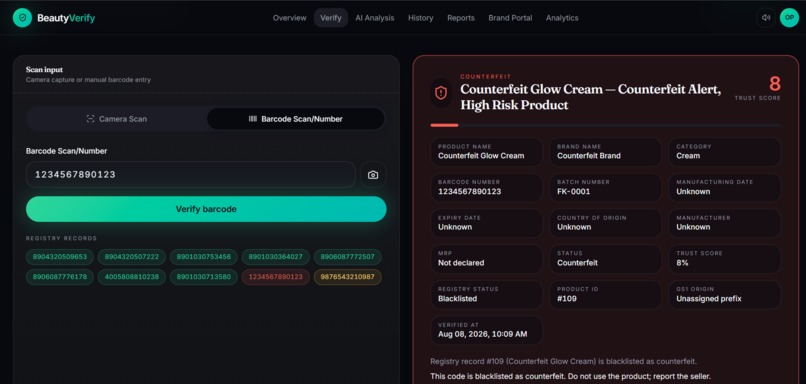 BeautyVerify – screenshot 2