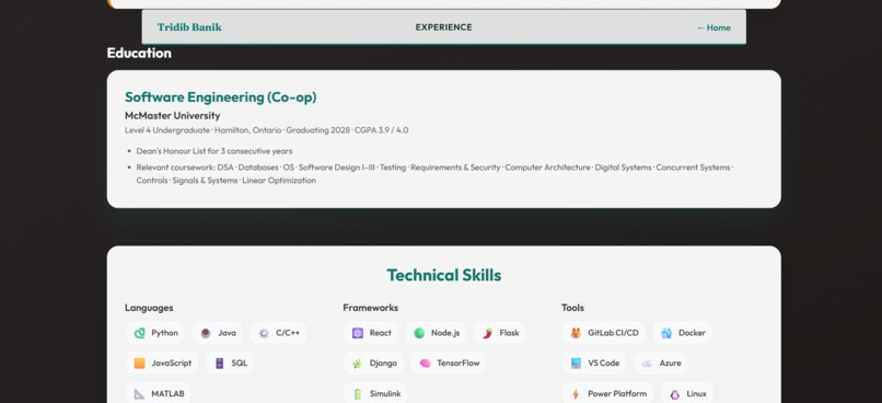 Personal_Portfolio_of_Tridib – screenshot 4