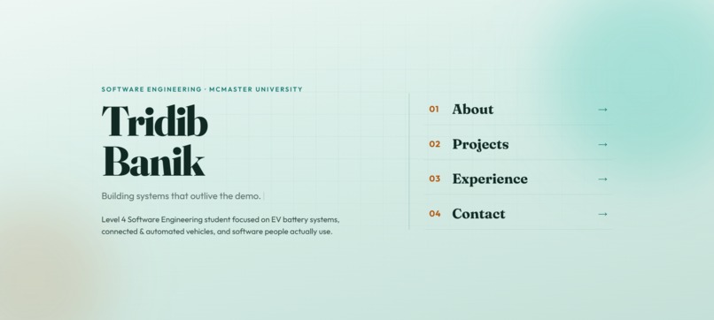 Personal_Portfolio_of_Tridib – screenshot 1
