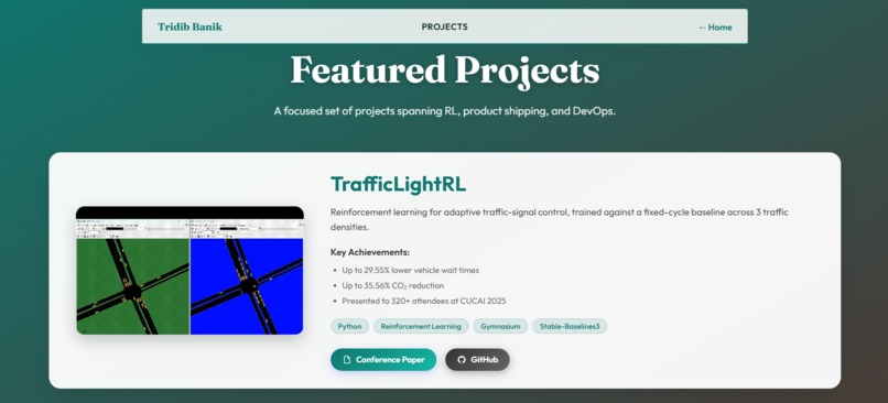 Personal_Portfolio_of_Tridib – screenshot 3