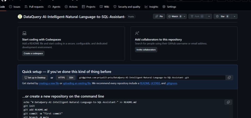 DataQuery AI – Intelligent Natural Language to SQL Assistant – screenshot 1