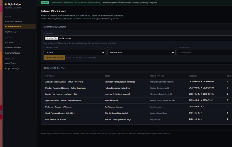 RightsLedger Agent – screenshot 2