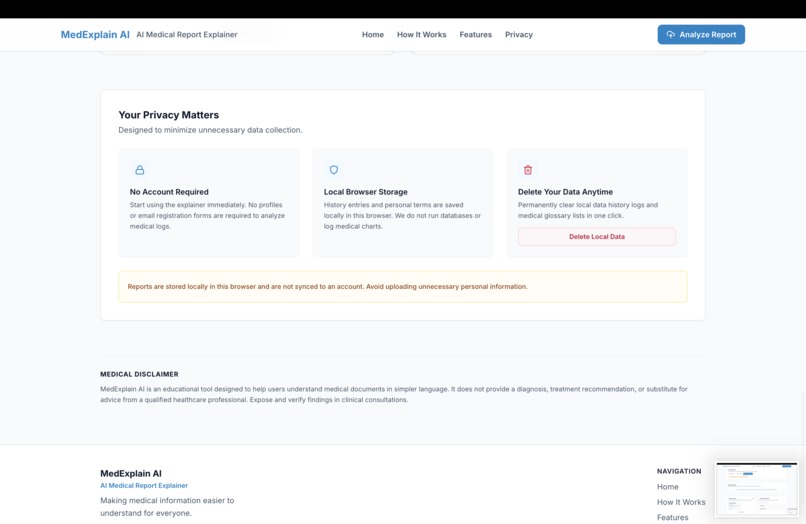 MedExplain AI – screenshot 2
