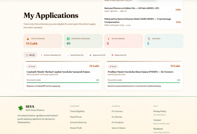 SEVA: Smart Eligibility and Value Advisor  – screenshot 3