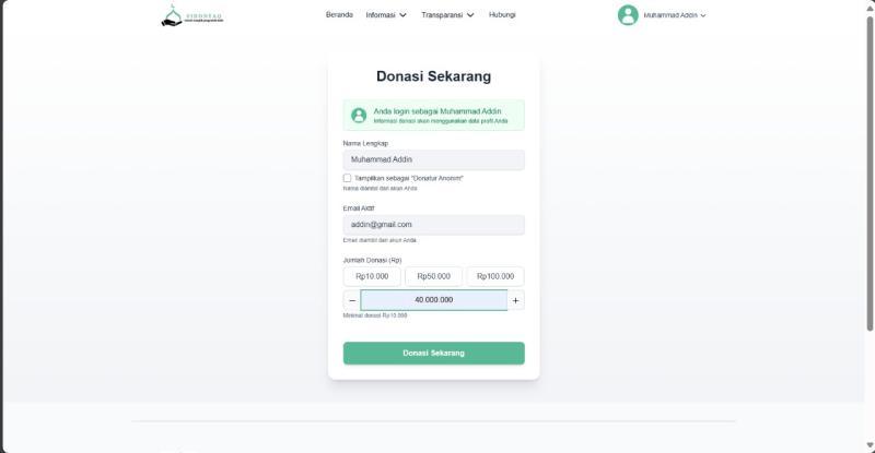 Donation Management Information System – screenshot 2