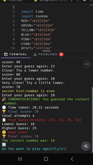 Smart Number Guessing Game – screenshot 1
