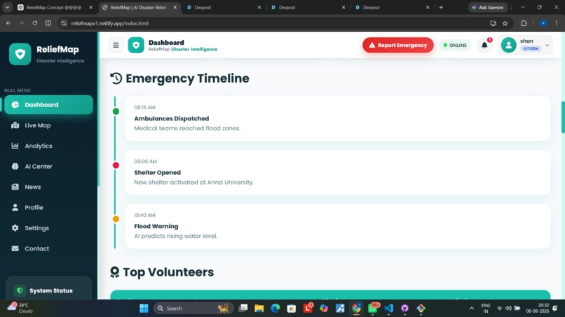 ReliefMap: AI-Powered Disaster Relief Coordination – screenshot 2