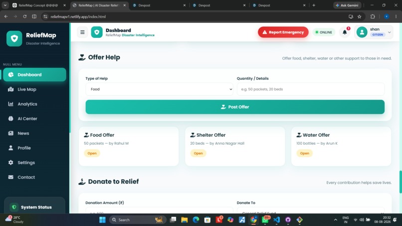 ReliefMap: AI-Powered Disaster Relief Coordination – screenshot 5