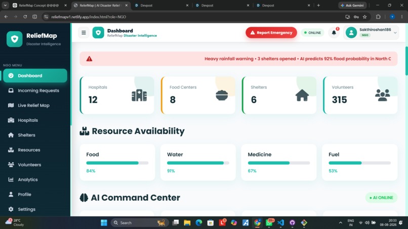 ReliefMap: AI-Powered Disaster Relief Coordination – screenshot 4