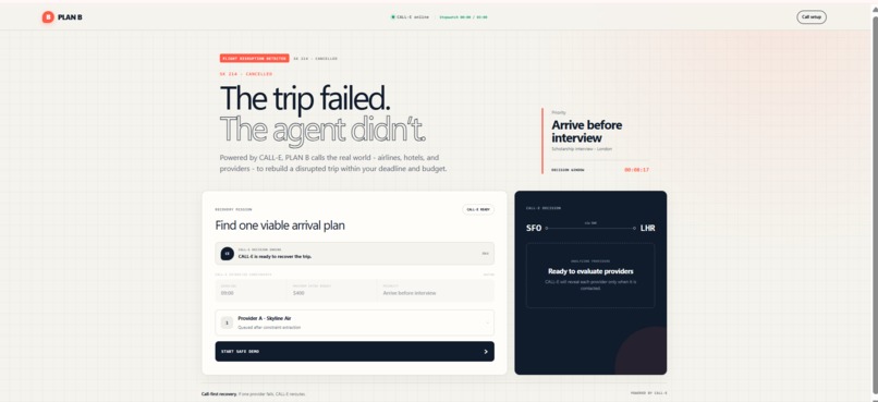 PLAN B: Autonomous Travel Recovery – screenshot 1