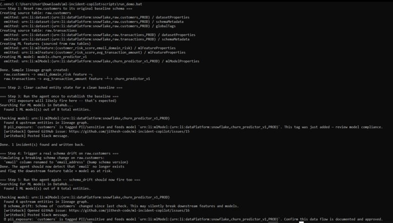 ML Incident Copilot – screenshot 2