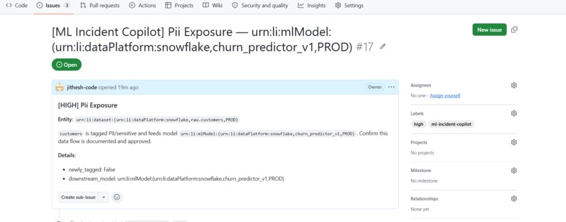 ML Incident Copilot – screenshot 3