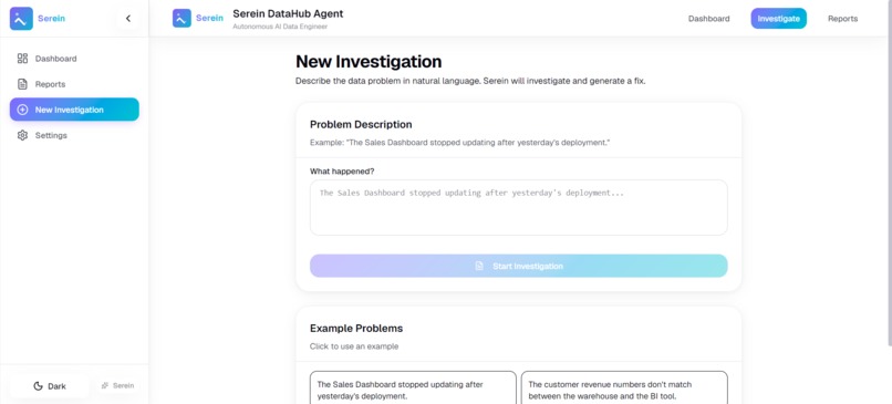 Serein – The Autonomous Data Engineering Companion – screenshot 10