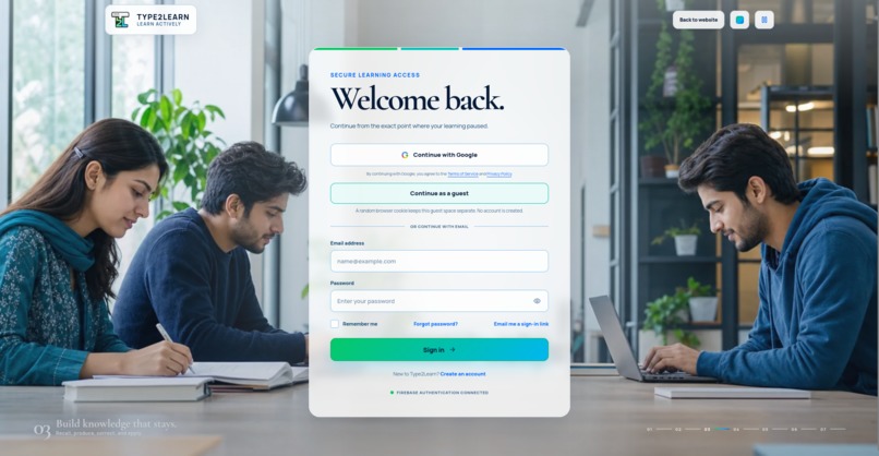 Type2Learn – screenshot 2
