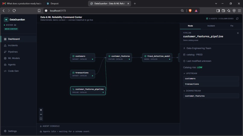 DataGuardian — Autonomous Data & ML Reliability Agent – screenshot 3