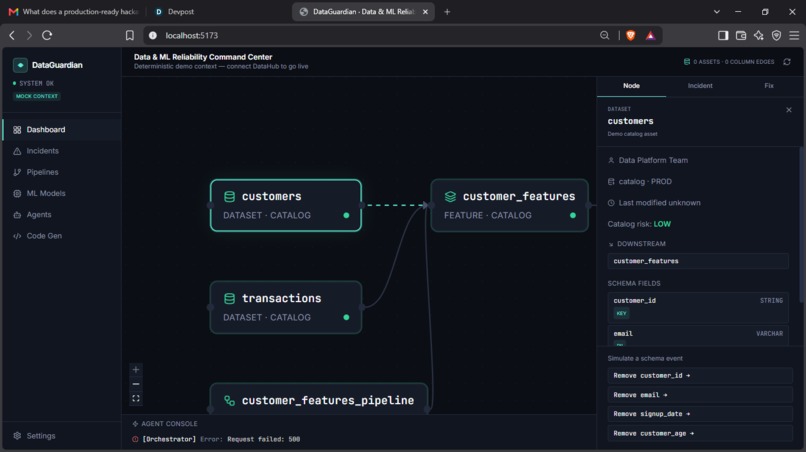DataGuardian — Autonomous Data & ML Reliability Agent – screenshot 7