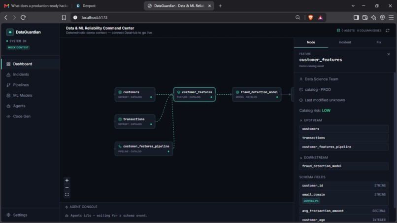 DataGuardian — Autonomous Data & ML Reliability Agent – screenshot 8