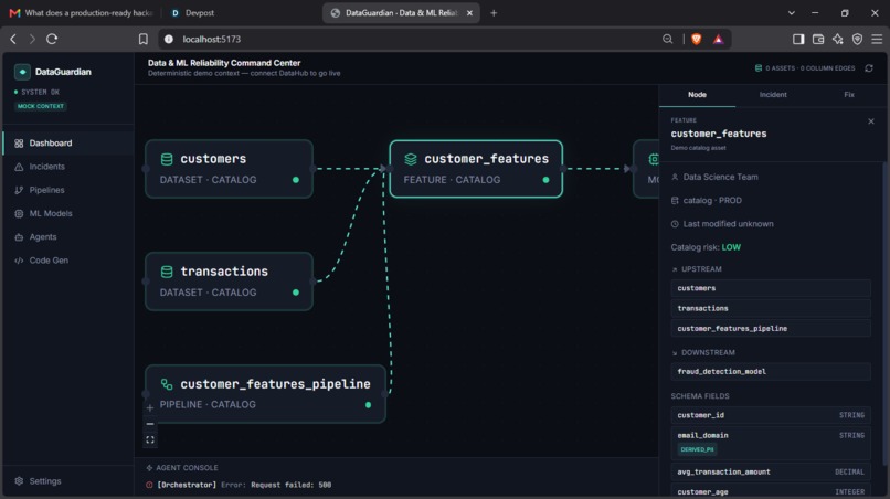 DataGuardian — Autonomous Data & ML Reliability Agent – screenshot 12