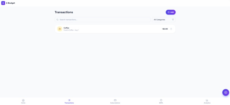 Z-budget – screenshot 2