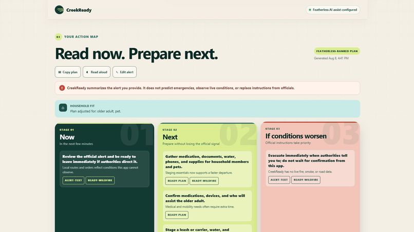 CreekReady – screenshot 1