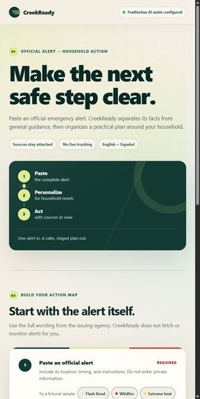 CreekReady – screenshot 2