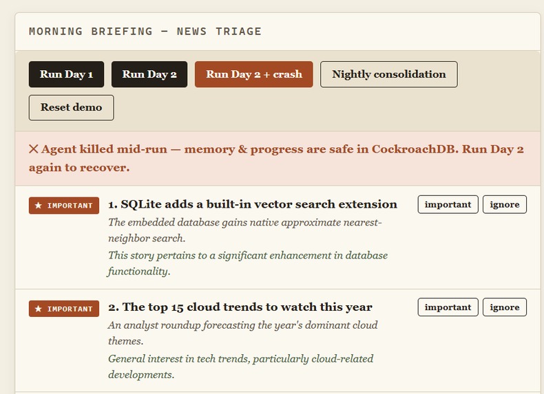 Palimpsest — agent memory that survives – screenshot 1
