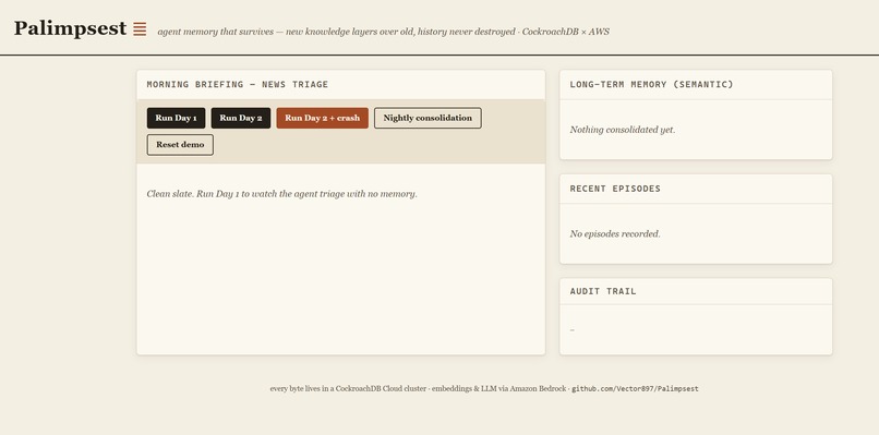 Palimpsest — agent memory that survives – screenshot 3