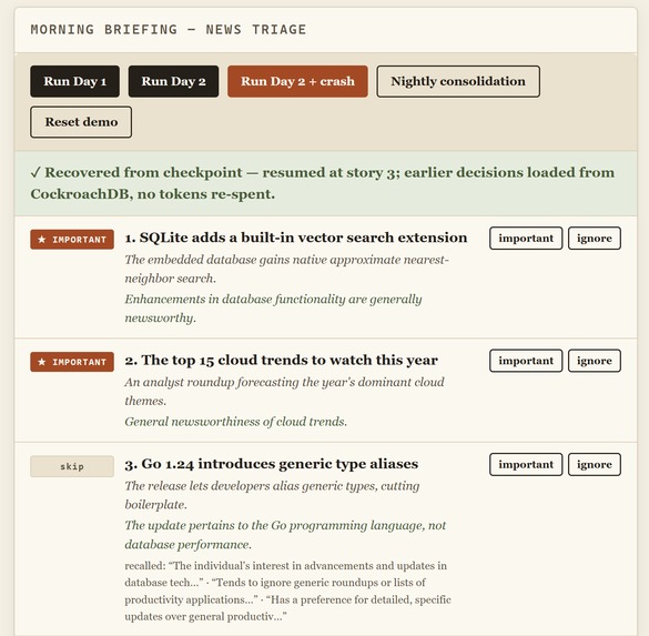 Palimpsest — agent memory that survives – screenshot 6