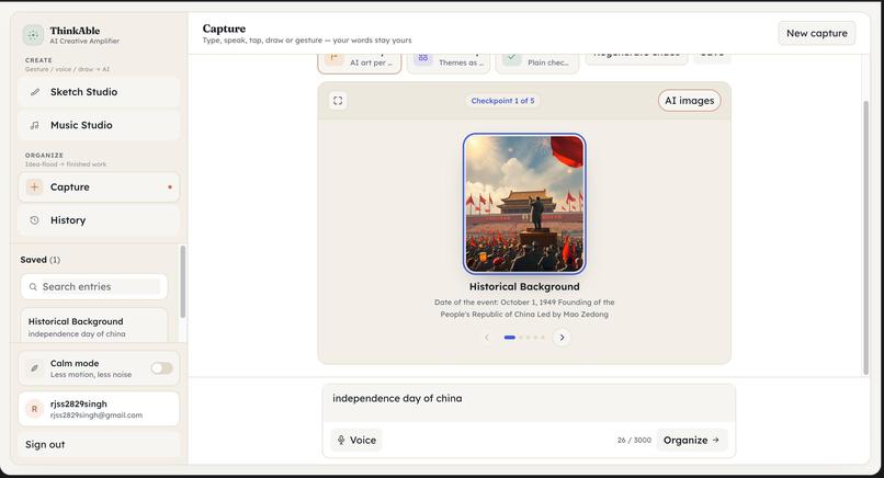 ThinkAble :- turns hyperfocus ideas into structured content. – screenshot 3