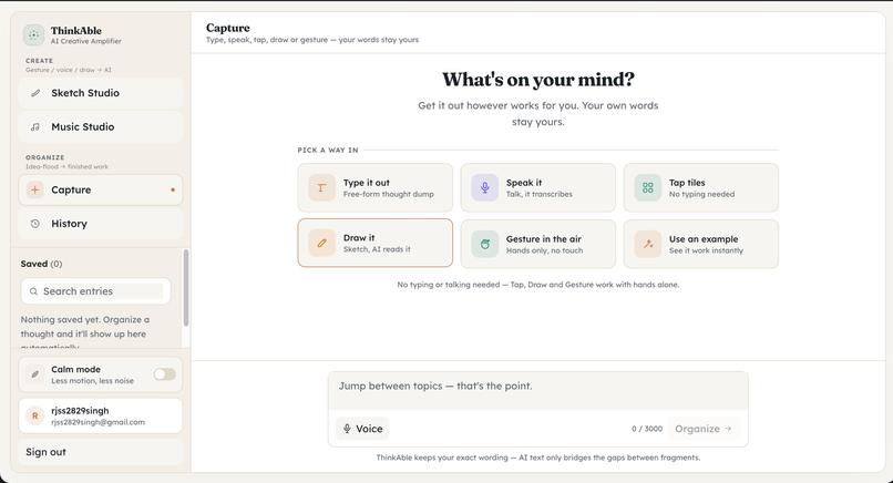 ThinkAble :- turns hyperfocus ideas into structured content. – screenshot 4
