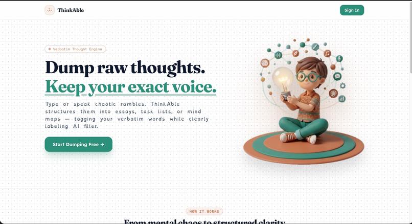 ThinkAble :- turns hyperfocus ideas into structured content. – screenshot 9