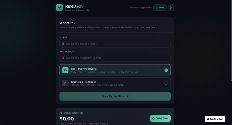 RideDash – screenshot 2