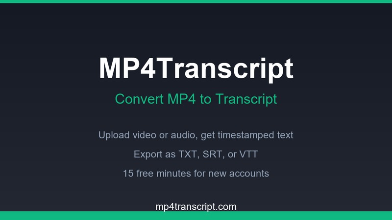 MP4Transcript – screenshot 2