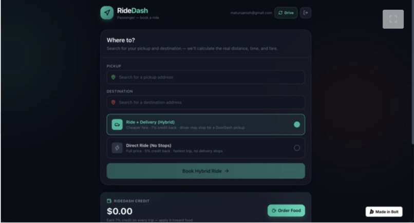 RideDash – screenshot 2