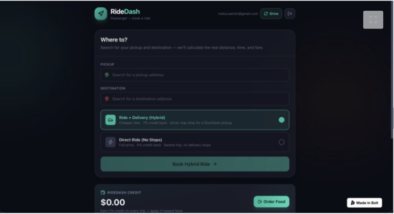 RideDash – screenshot 2