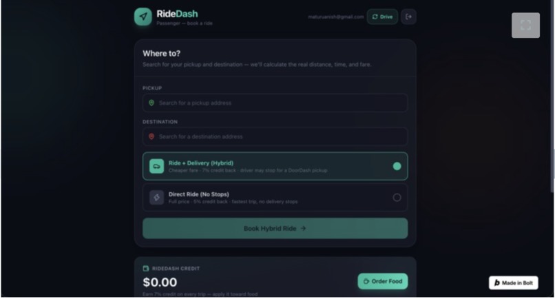 RideDash – screenshot 2