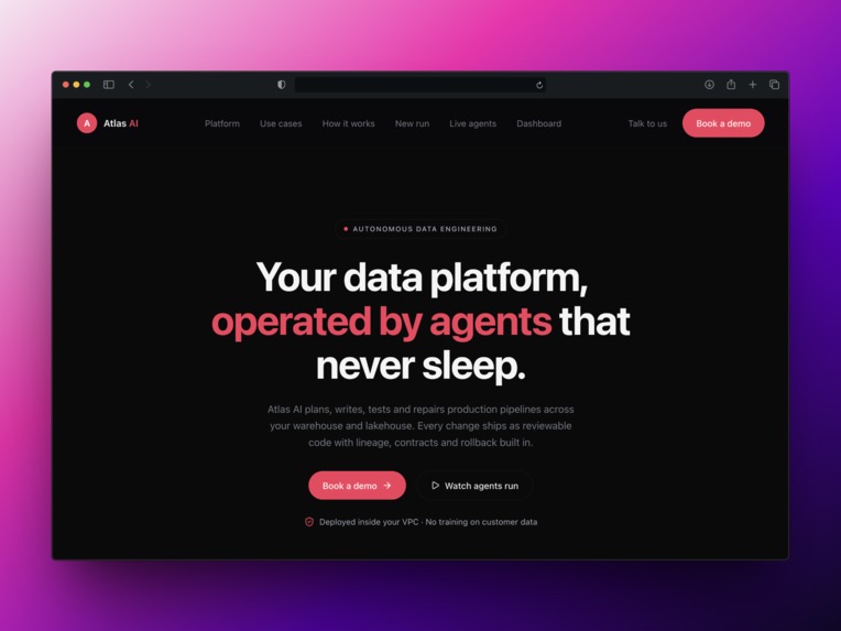 Atlas AI — Autonomous Data Engineering Team – screenshot 2