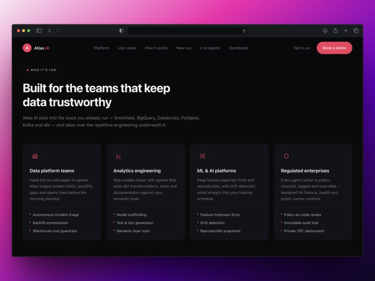 Atlas AI — Autonomous Data Engineering Team – screenshot 5