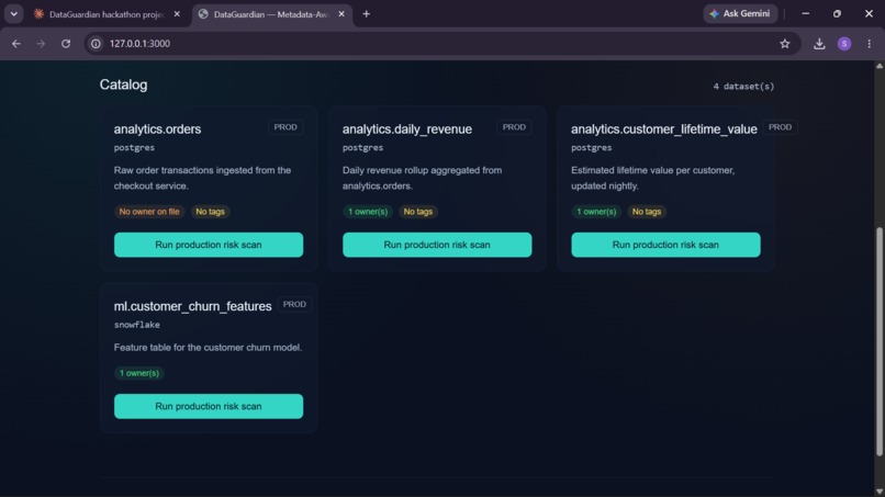 DataGuardian – Metadata-Aware Data Reliability Agent – screenshot 9