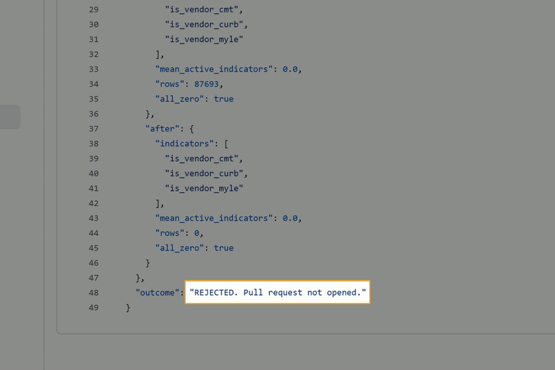 Culprit: a stack trace for model decay – screenshot 2