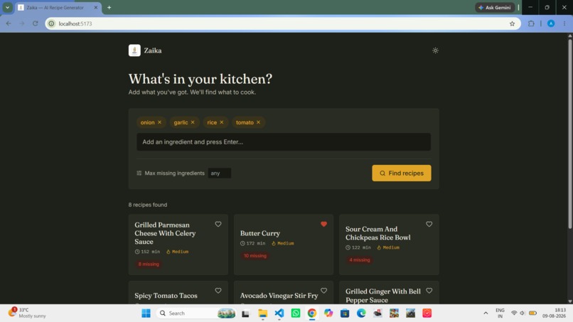 Zaika— AI Recipe Generator – screenshot 4