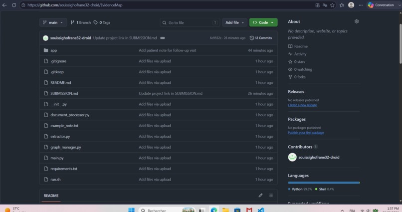EvidenceMap – screenshot 1