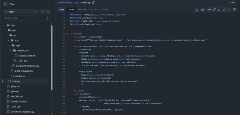 EvidenceMap – screenshot 3