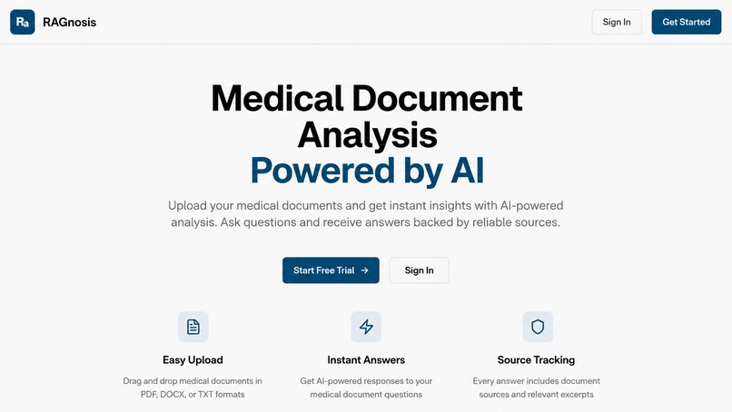 MediRAG (RAGnosis) – screenshot 1