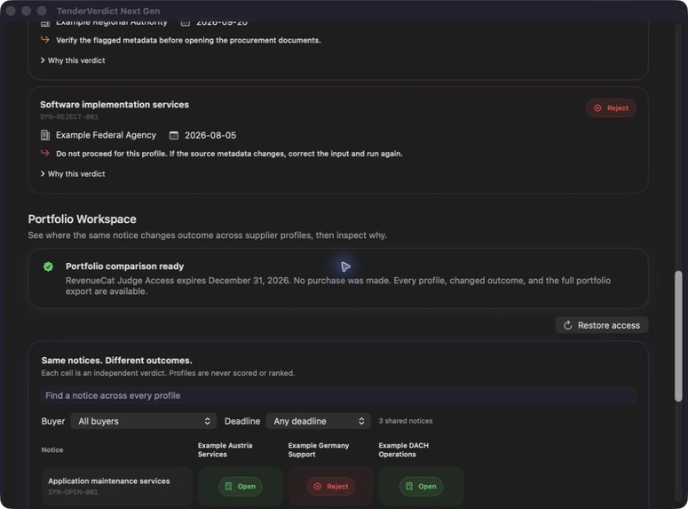 TenderVerdict Next Gen – screenshot 3
